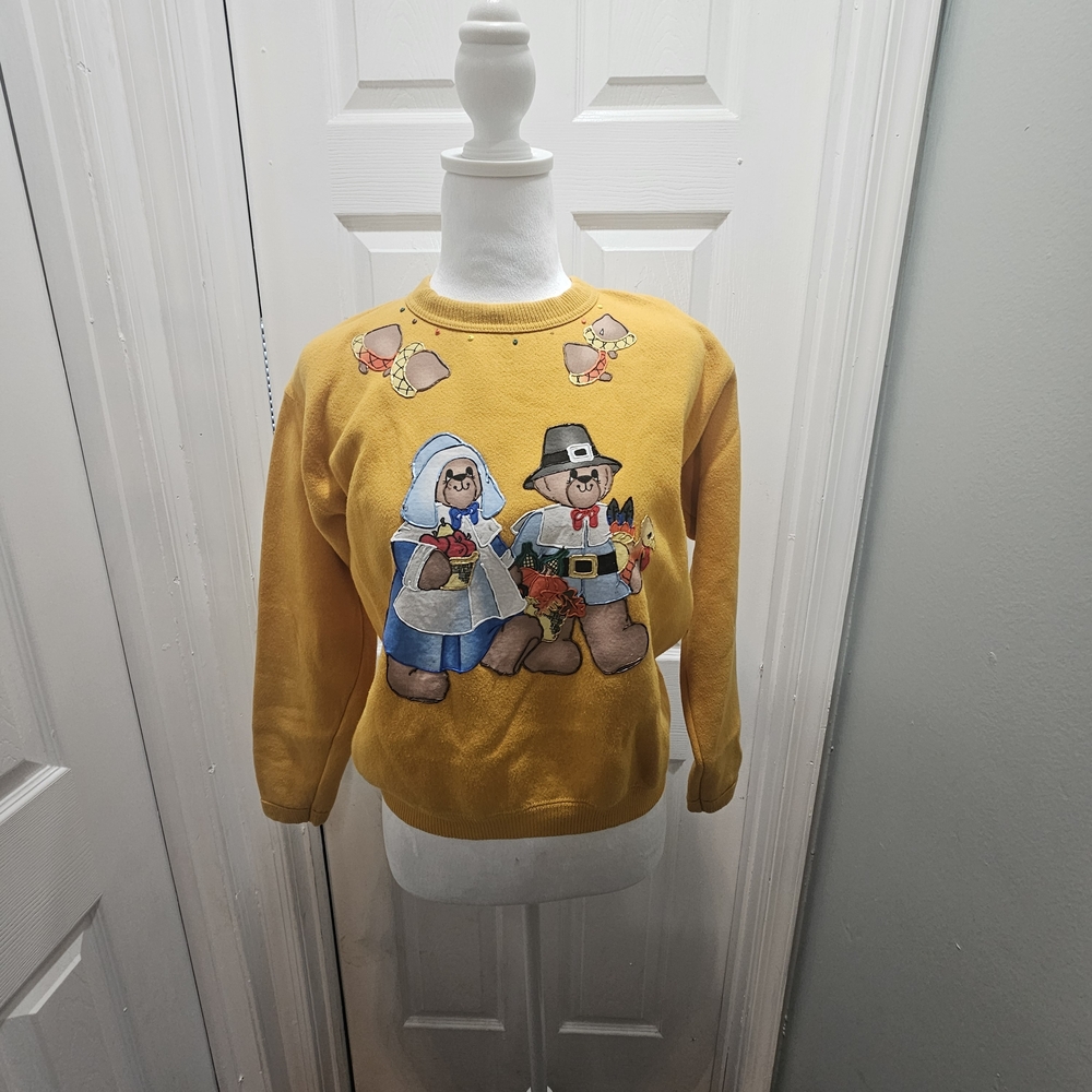 Kids Yellow Thanksgiving Sweatshirt
